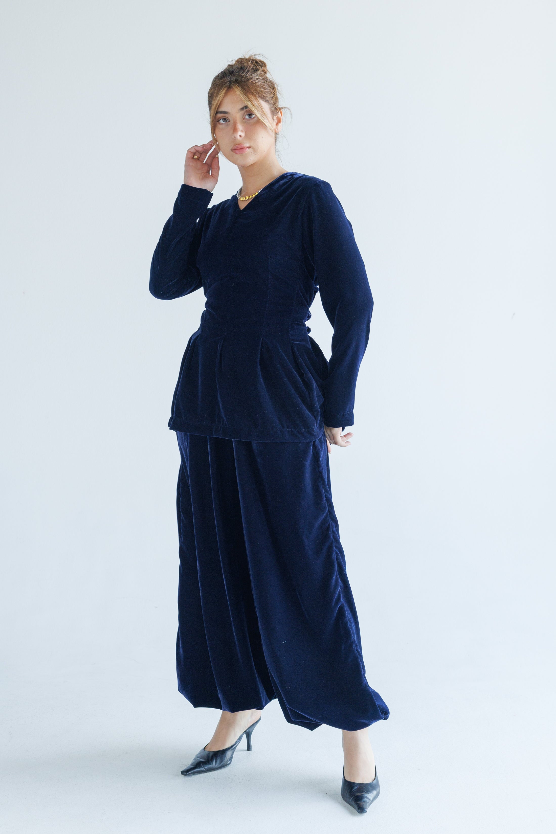 Velvet set (navy)
