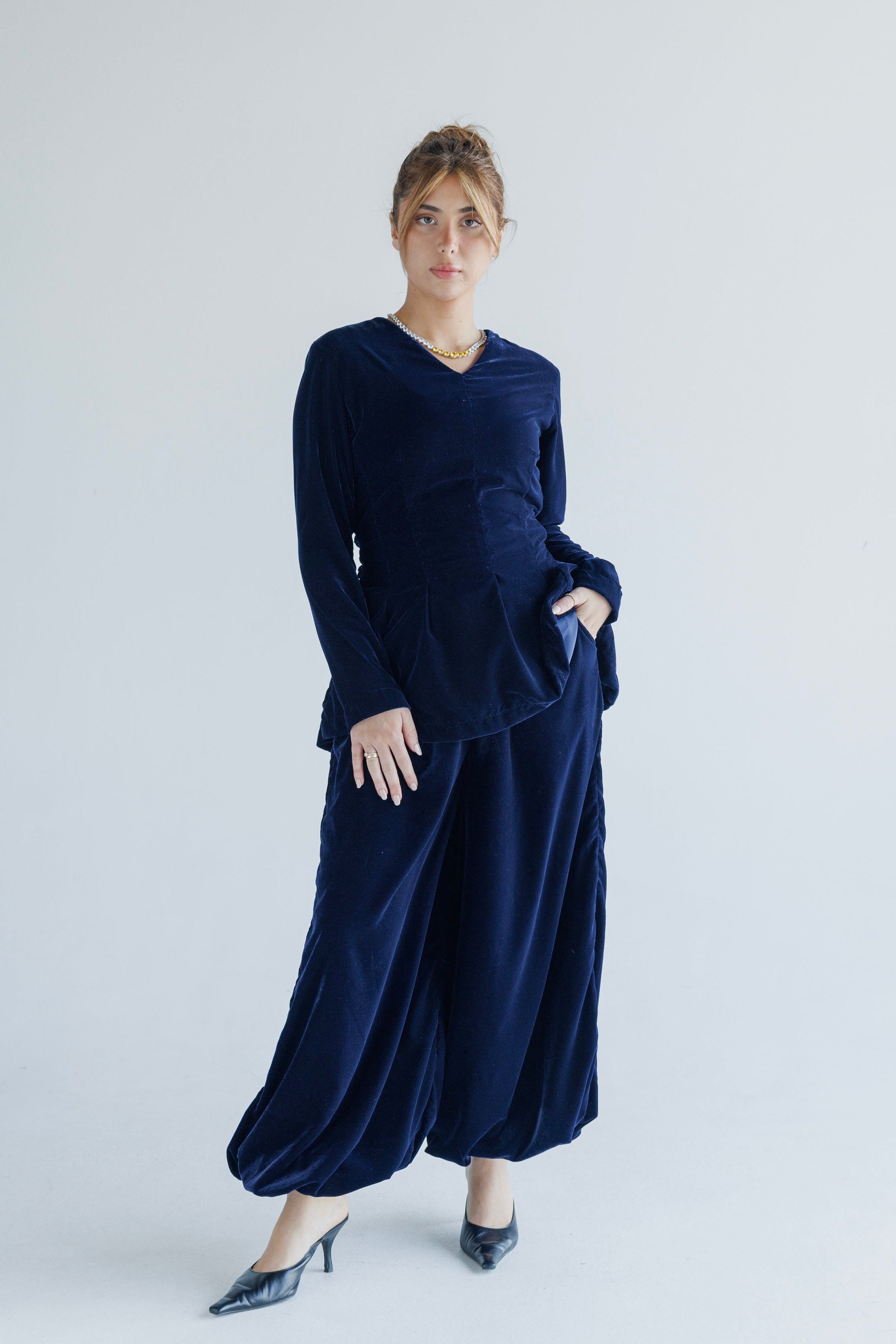 Velvet set (navy)