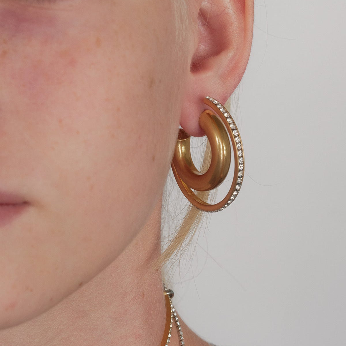 double hoop earrings