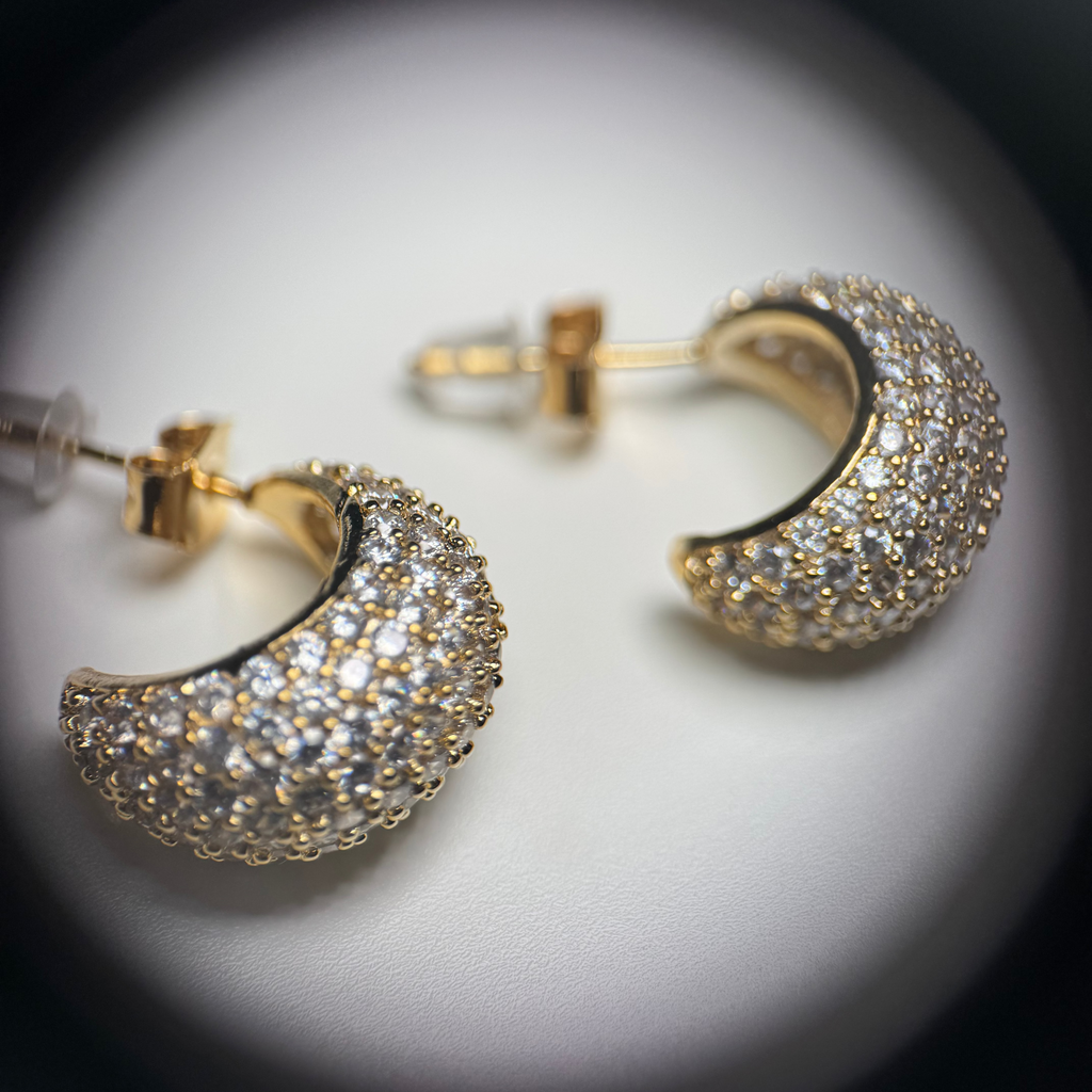 crystal moon earrings
