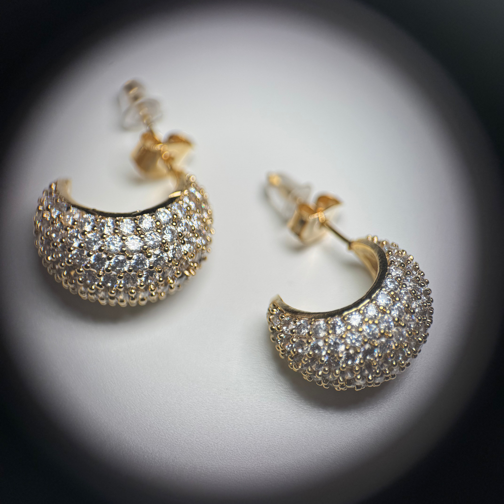 crystal moon earrings